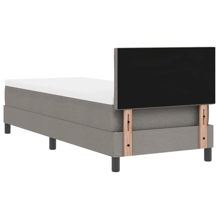Lit à ressorts avec bandes LED Taupe 80 x 200 cm tissu - 10