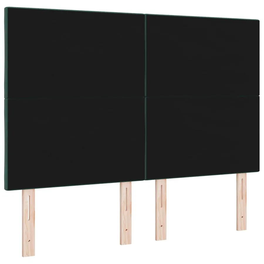 Tête de lit Vert foncé 144 cm Velours - 6