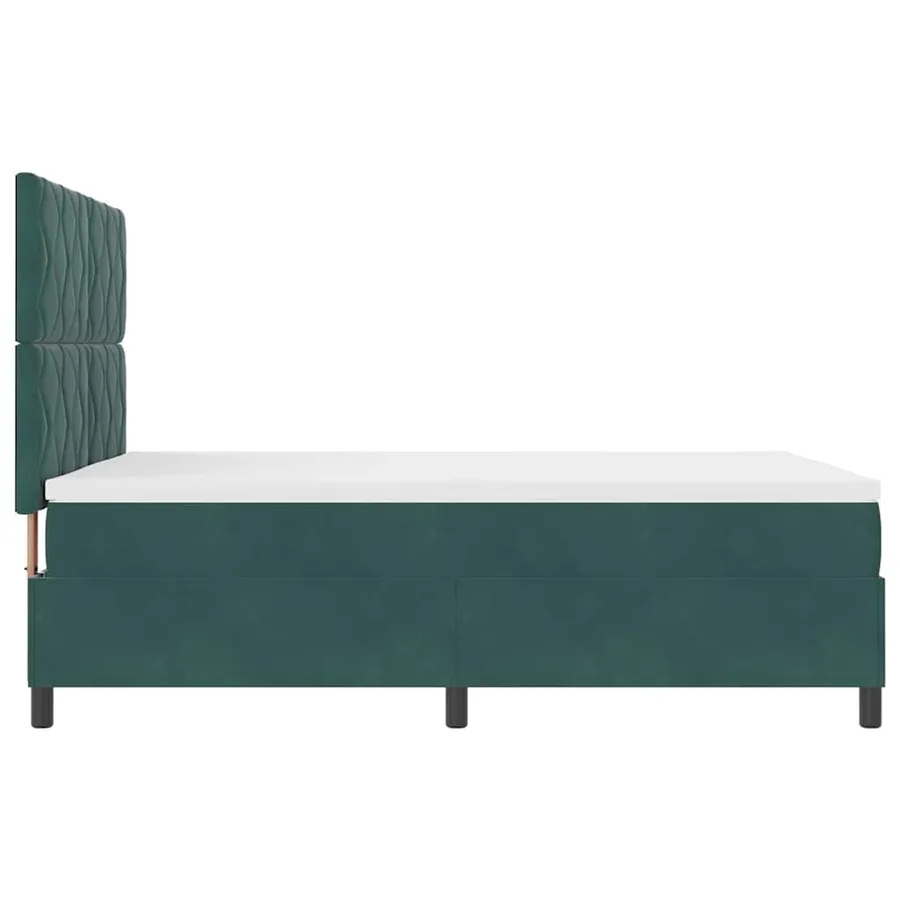 Lit à ressort LED Vert foncé 140 x 190 cm Velours - 9
