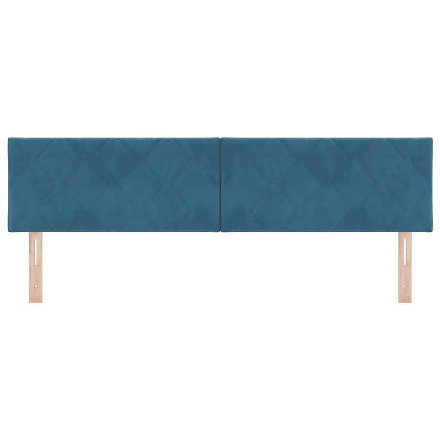 Tête de lit LED Bleu foncé 180 cm Velours - 5