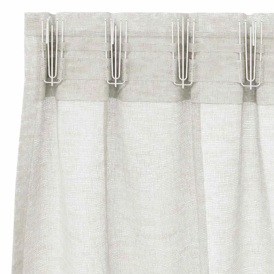 Rideau en Voile 2 pcs Crème 245 x 140 cm Polyester - 5