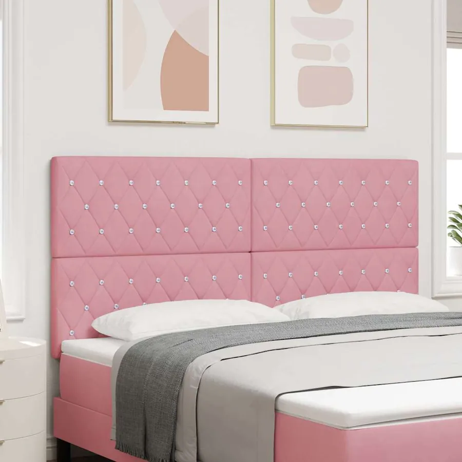Tête de lit Rose 180 cm Velours