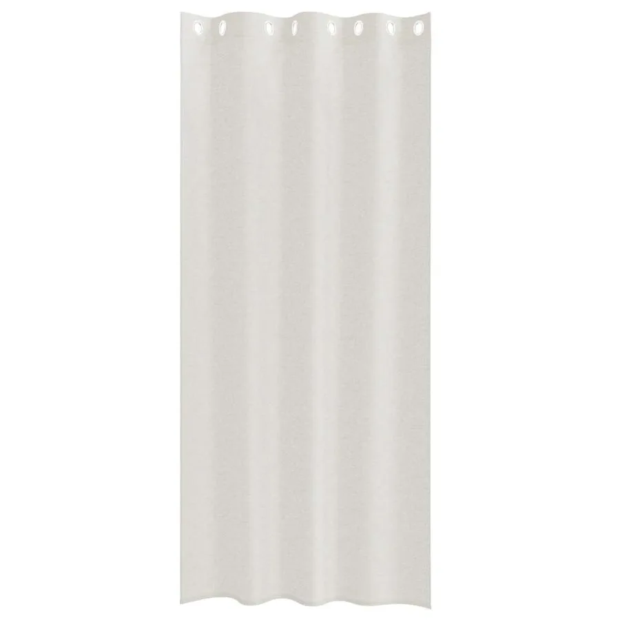 Rideau en Voile 2 pcs Crème 260 x 140 cm Polyester - 4