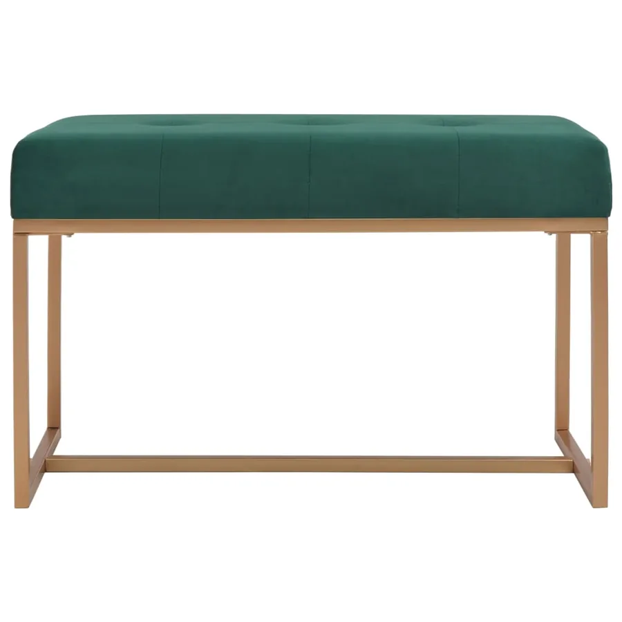 Banc 80 cm Vert Velours - 2