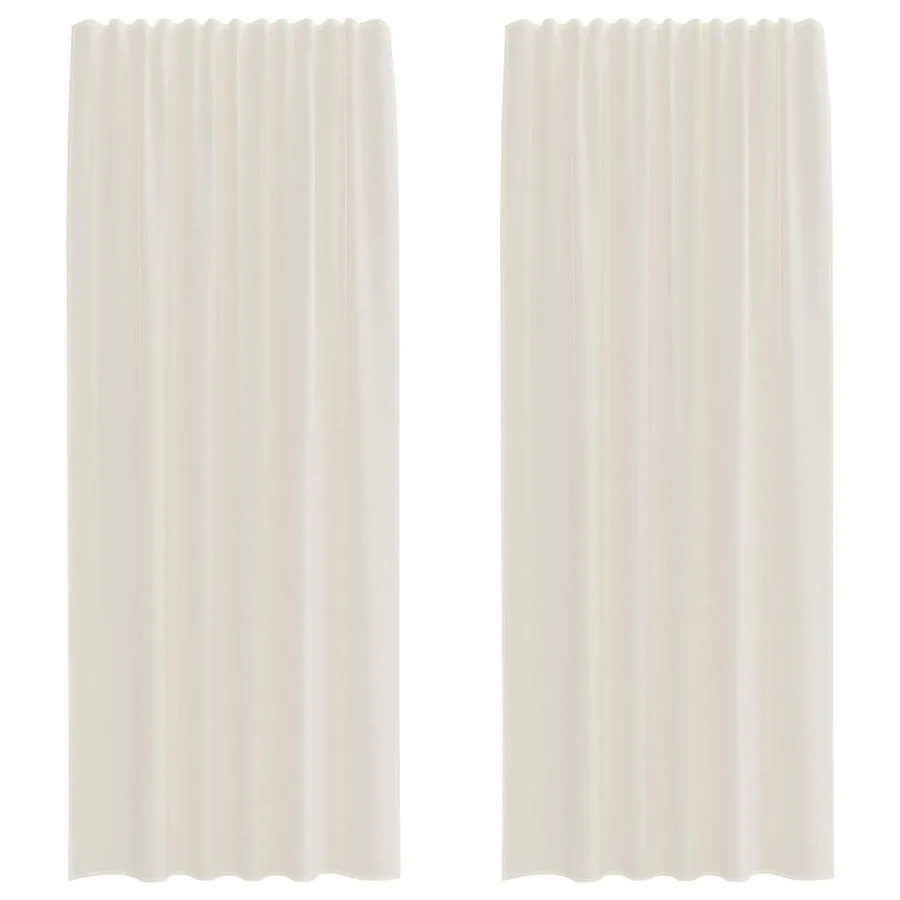 Rideaux en voile à œillets 2 pcs couleur crème - 2