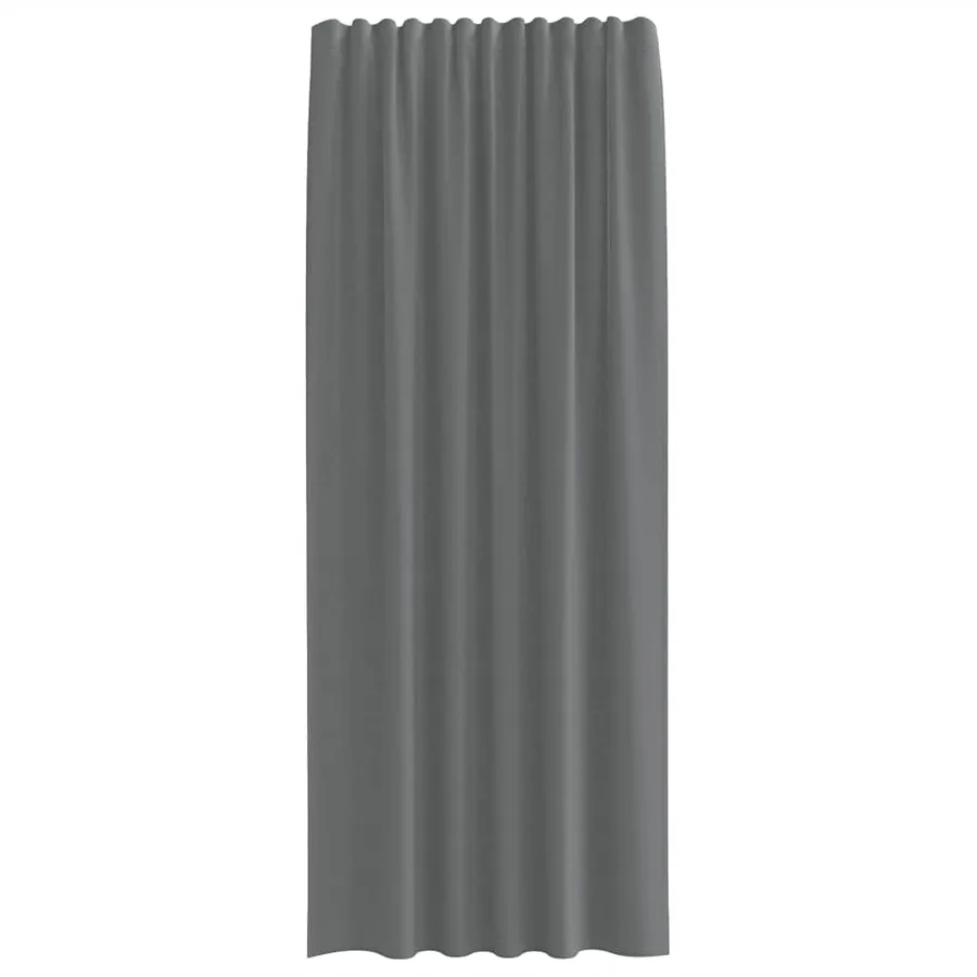 Rideaux en voile à œillets 2 pcs gris foncé - 4