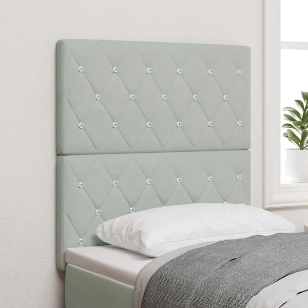 Tête de lit Gris clair 80 cm Velours