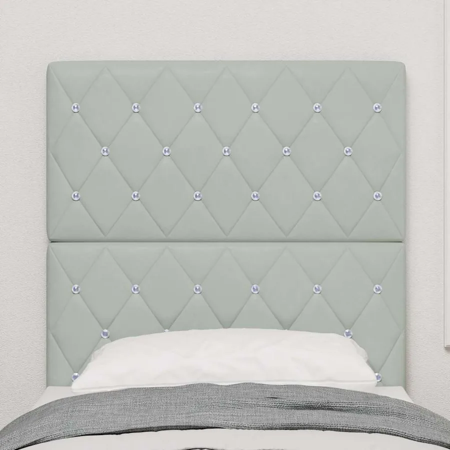 Tête de lit Gris clair 80 cm Velours - 3