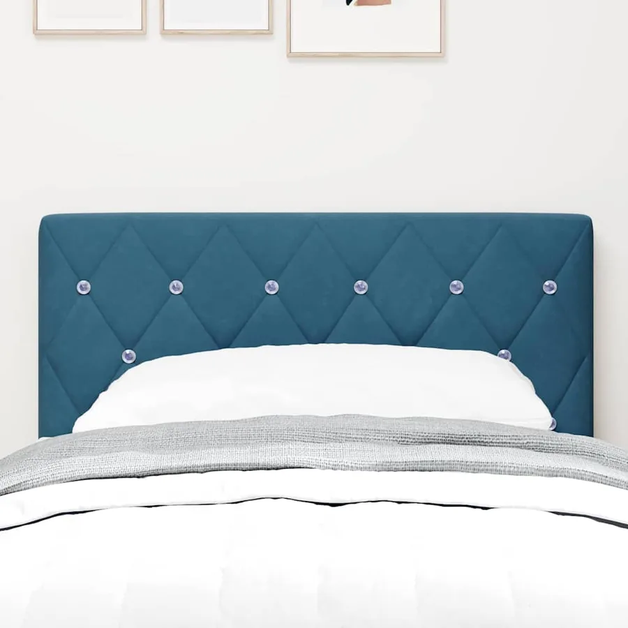 Tête de lit LED avec bandes LED Bleu foncé 80 cm Velours - 3