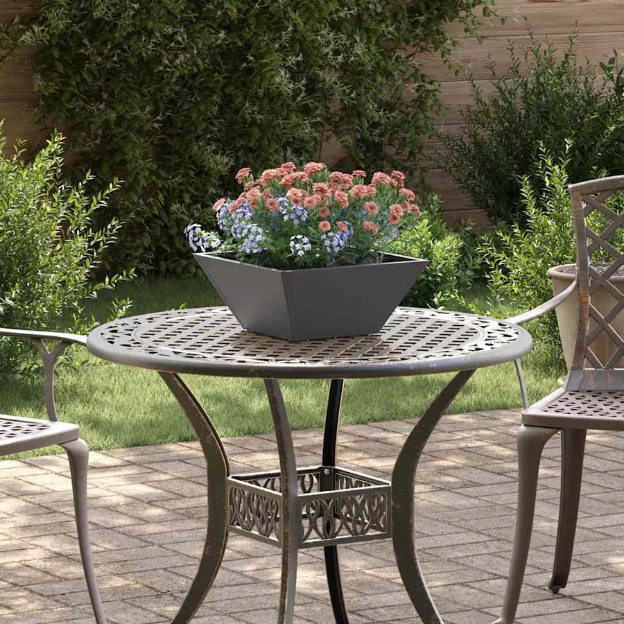 Cache-pot de jardin 5 pc Noir 35 x 35 x 15 cm