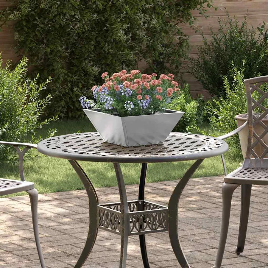 Cache-pot de jardin 5 pc Argent 35 x 35 x 15 cm