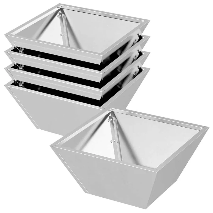 Cache-pot de jardin 5 pc Argent 35 x 35 x 15 cm - 2