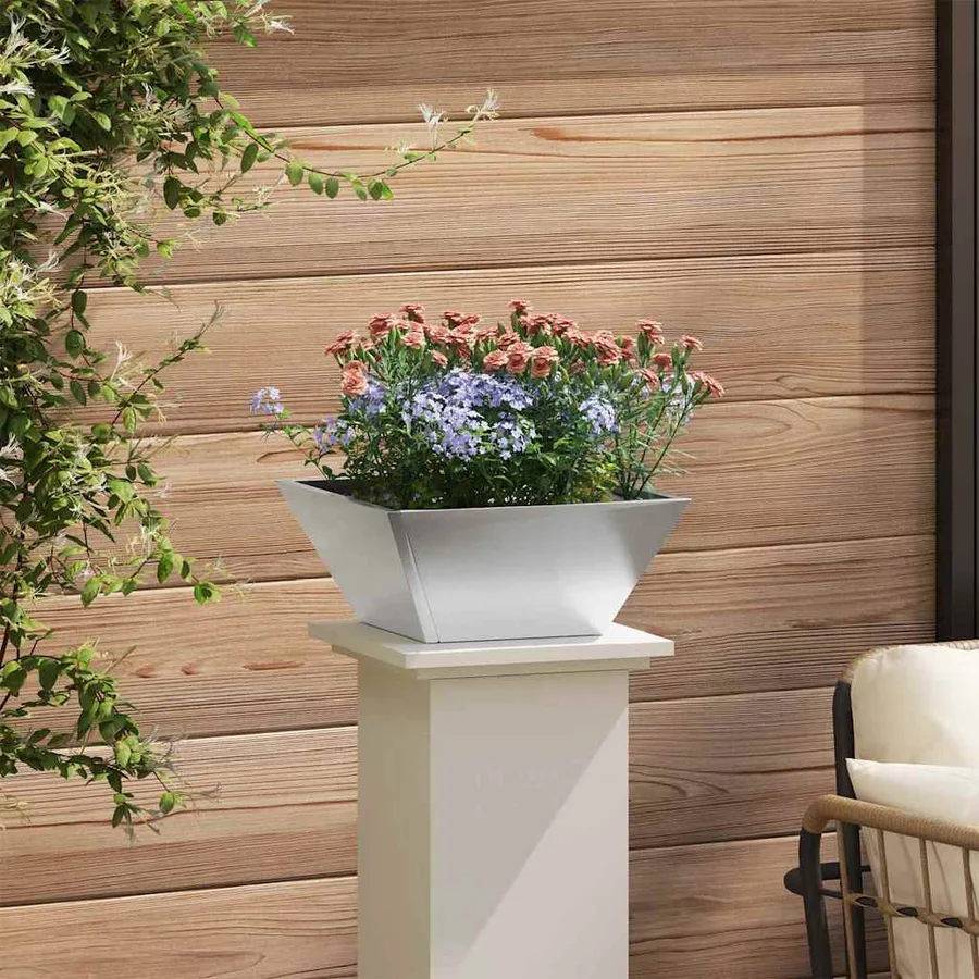 Cache-pot de jardin 5 pc Argent 35 x 35 x 15 cm - 4