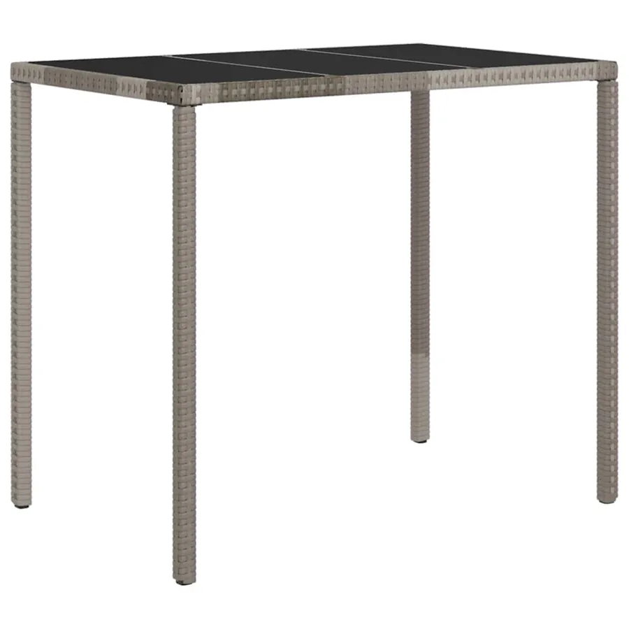 Salon de jardin 6 pcs avec coussins Gris Résine tressée - 4