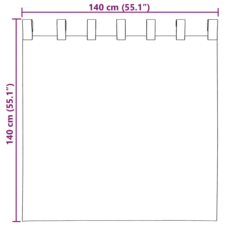 Voilages à œillets 2 pcs gris clair 140 x 140 cm - 8