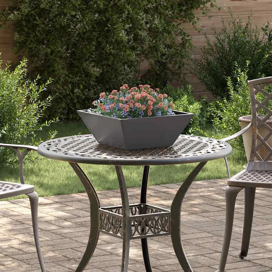 Cache-pot de jardin 5 pc Noir 40 x 40 x 15 cm