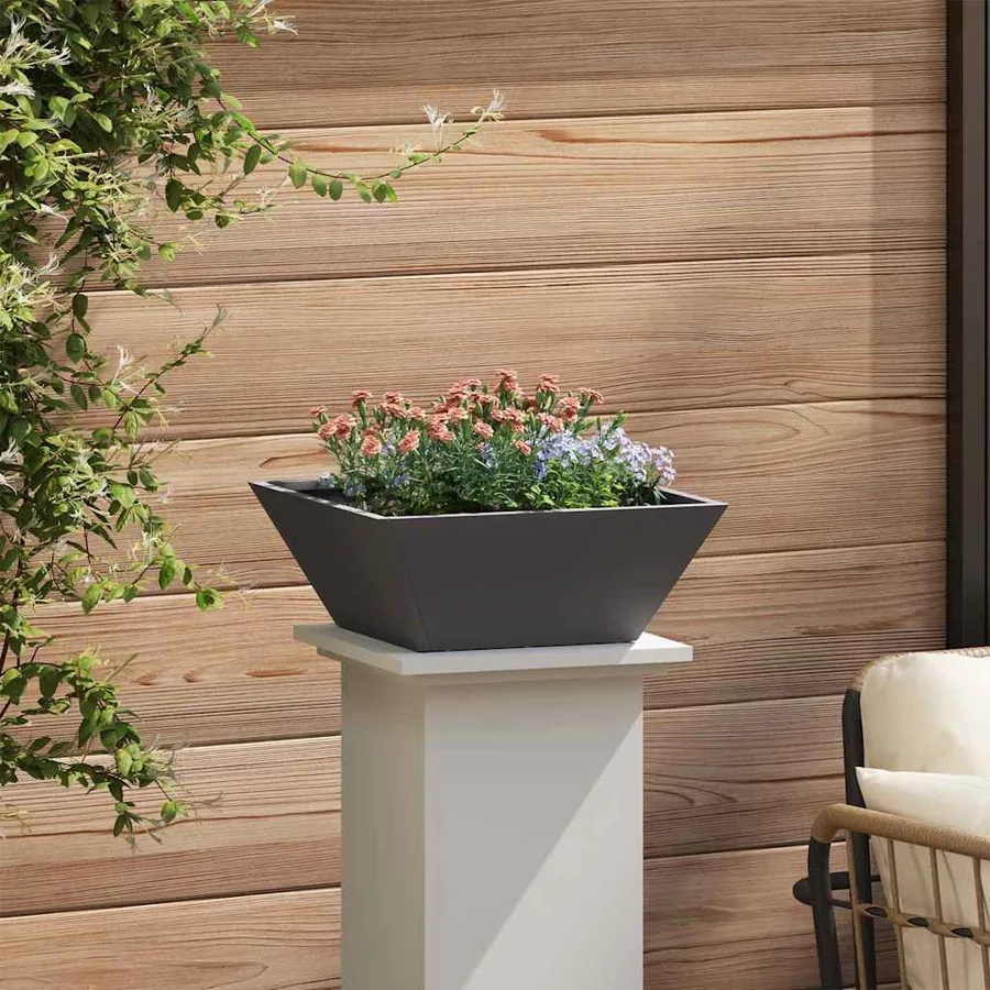 Cache-pot de jardin 5 pc Noir 40 x 40 x 15 cm - 4