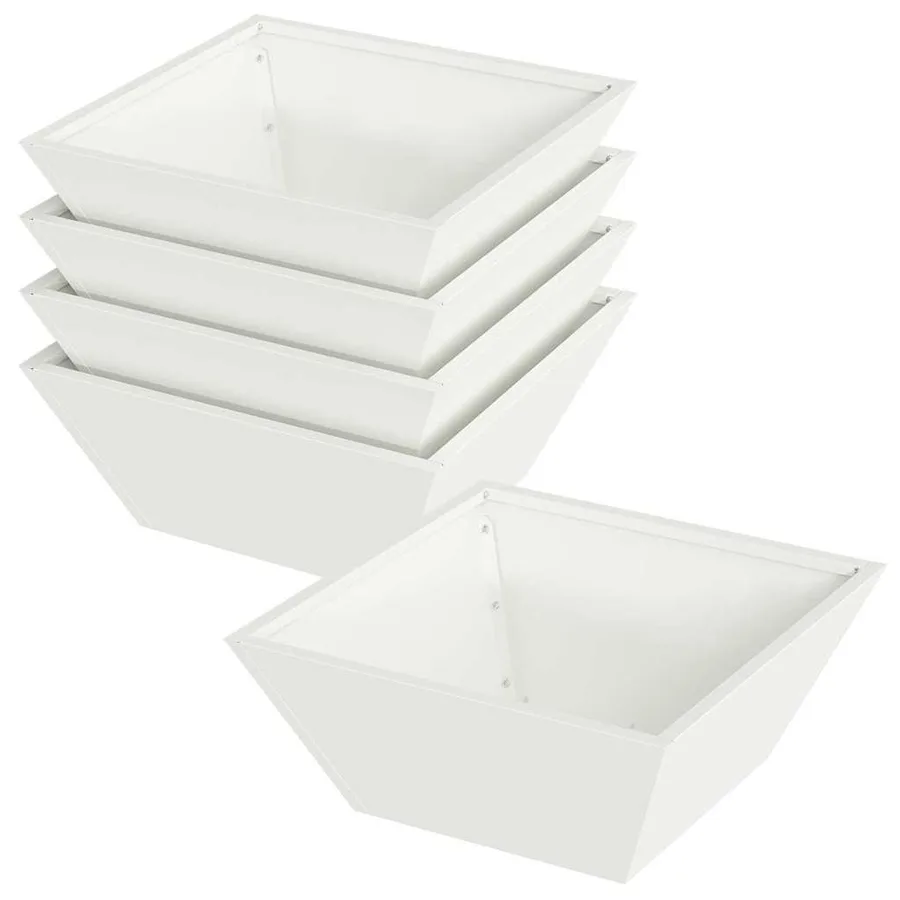 Cache-pot de jardin 5 pc Blanc 40 x 40 x 15 cm - 2