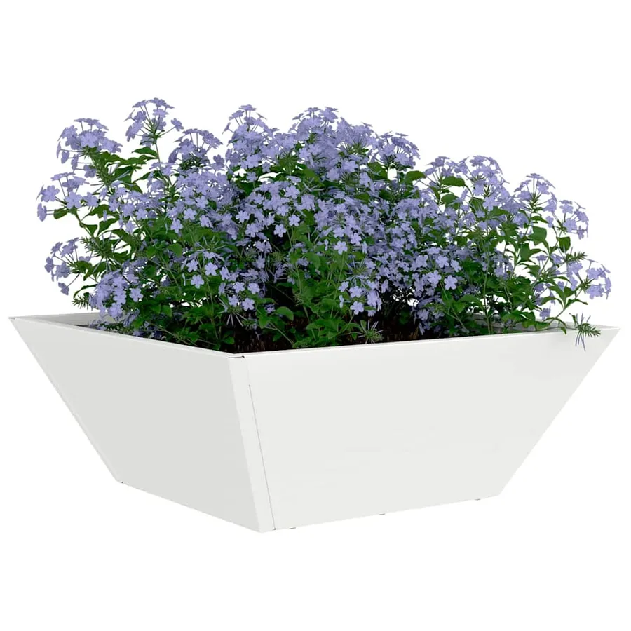 Cache-pot de jardin 5 pc Blanc 40 x 40 x 15 cm - 3