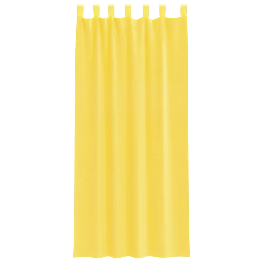 Voilages à œillets 2 pcs jaunes 140 x 225 cm - 4