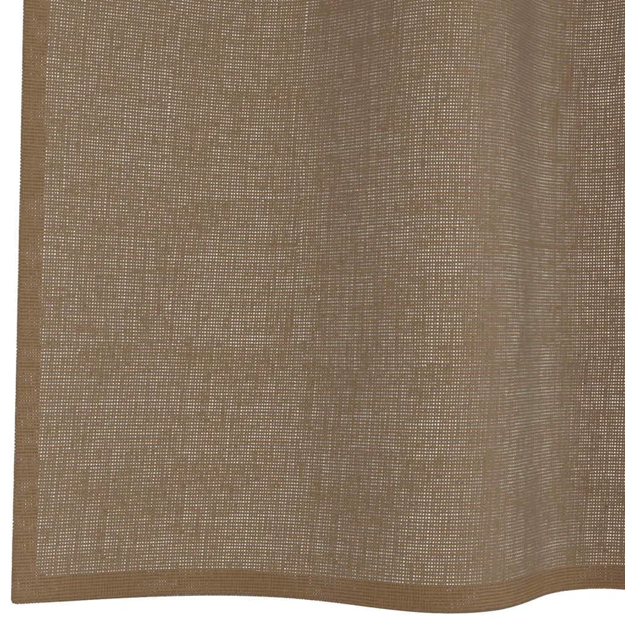 Voilages à œillets 2 pcs marron clair 140 x 140 cm - 6