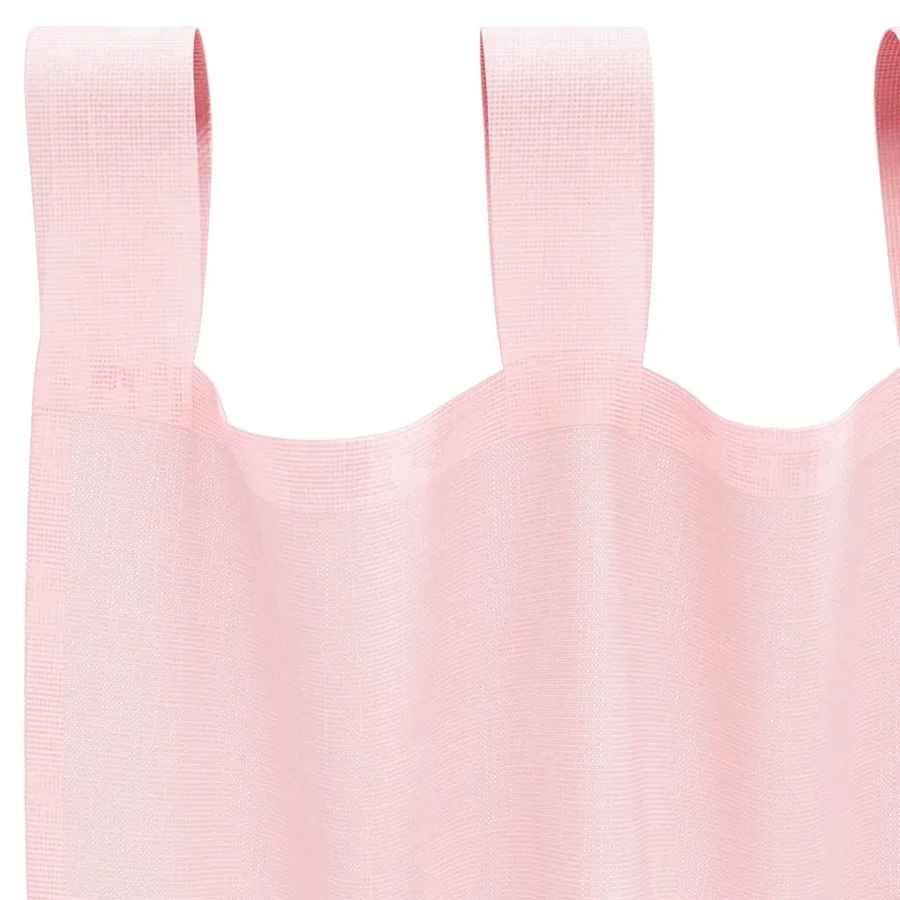 Voilages à œillets 2 pcs rose clair 140 x 175 cm - 5