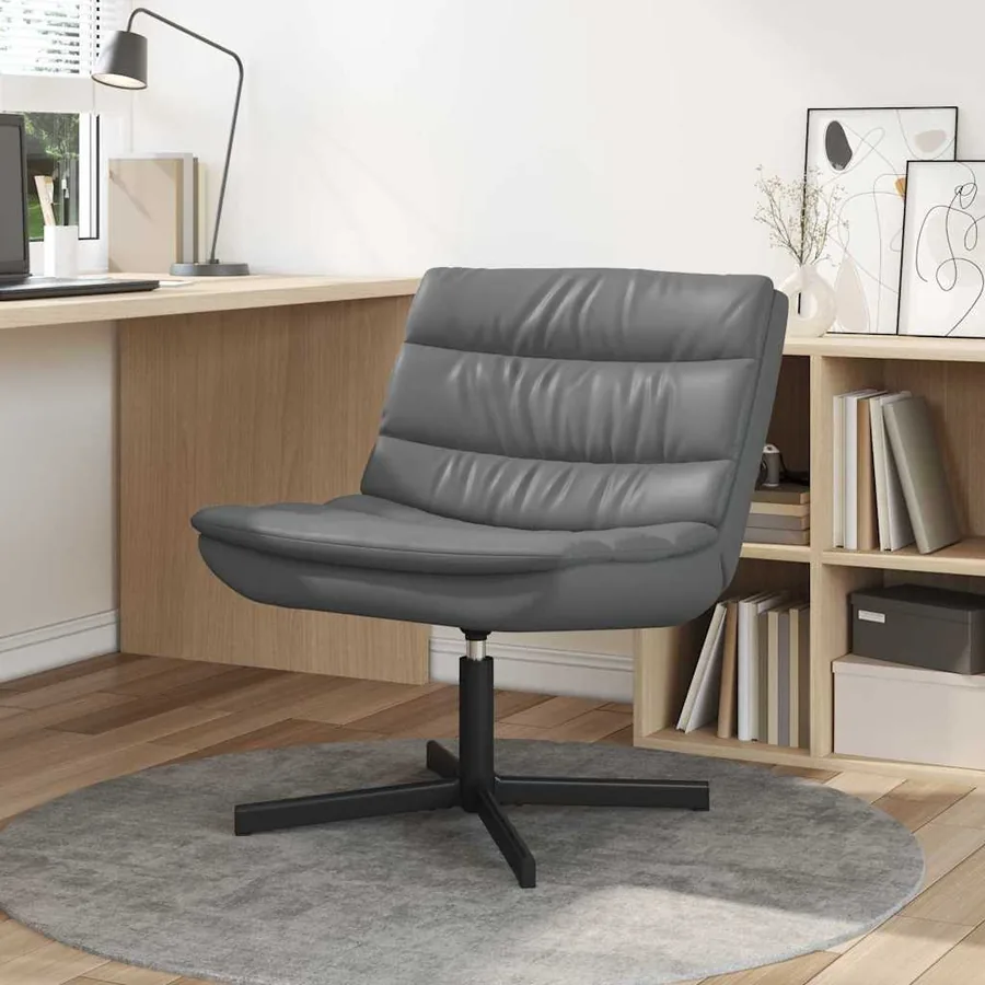 Chaise pivotante Gris 63 x 75 x 76 cm Simili cuir