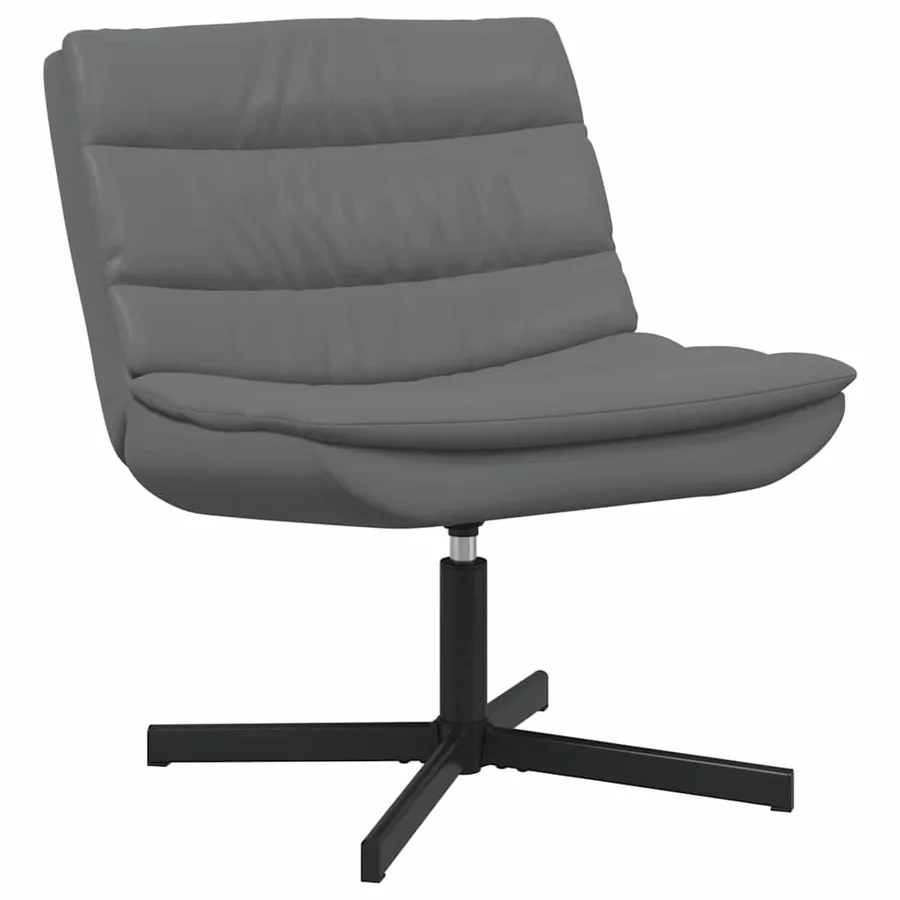 Chaise pivotante Gris 63 x 75 x 76 cm Simili cuir - 2