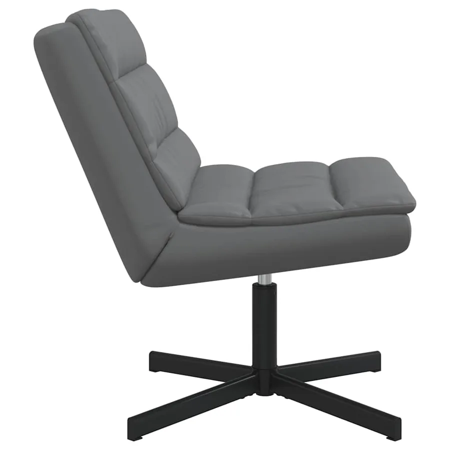 Chaise pivotante Gris 63 x 75 x 76 cm Simili cuir - 5