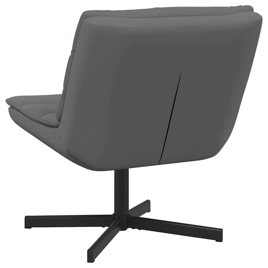 Chaise pivotante Gris 63 x 75 x 76 cm Simili cuir - 6