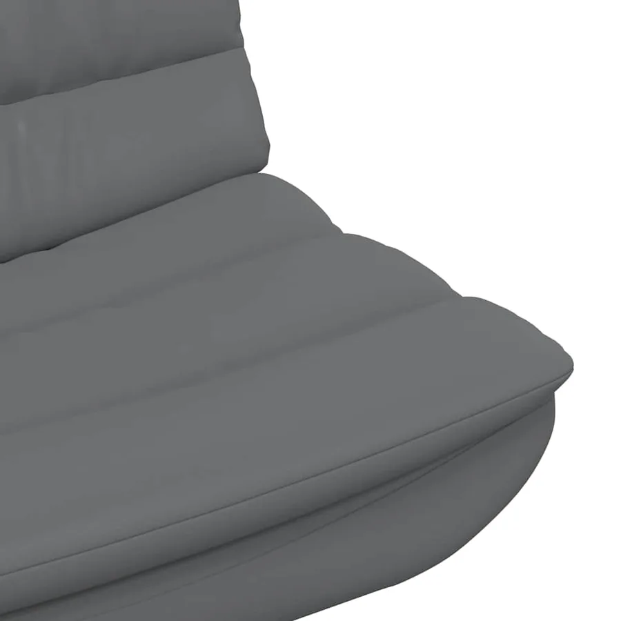 Chaise pivotante Gris 63 x 75 x 76 cm Simili cuir - 7