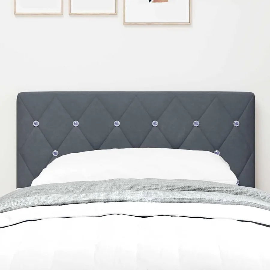 Tête de lit Gris foncé 80 cm Velours - 3