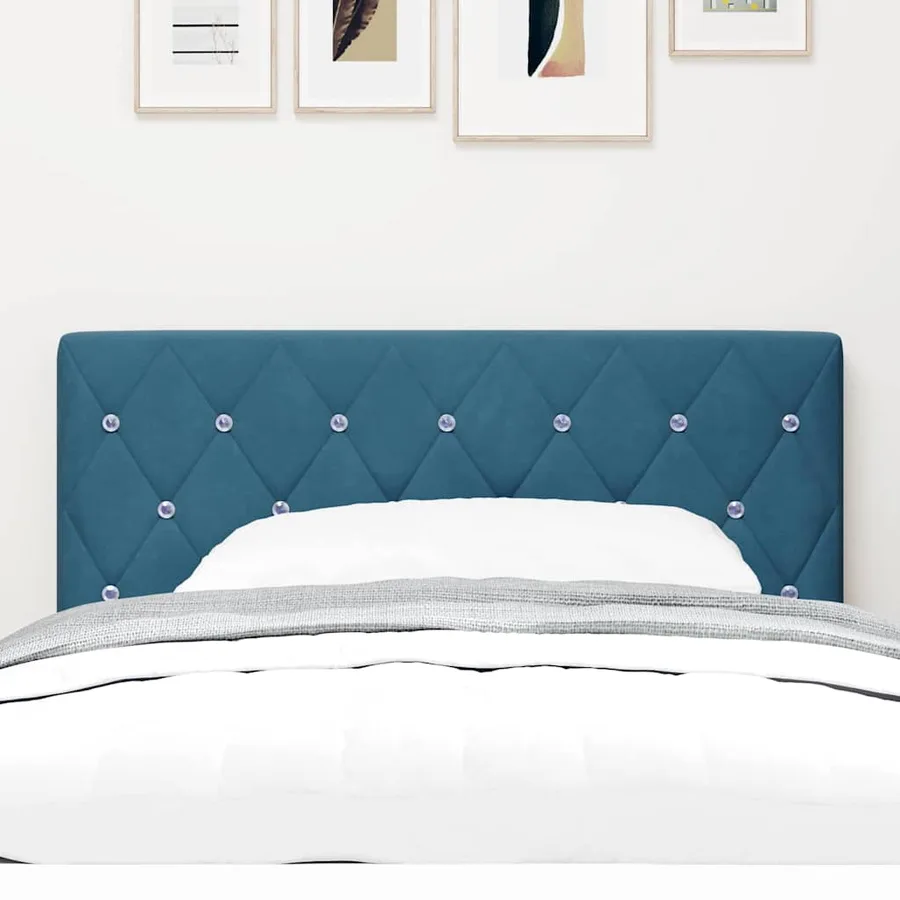 Tête de lit Bleu foncé 90 cm Velours - 3
