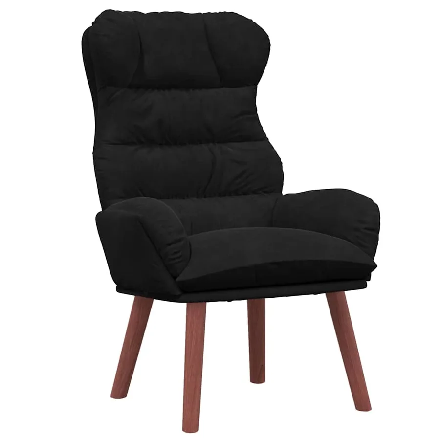 fauteuil Noir 69 x 74 x 93 cm Velours - 2