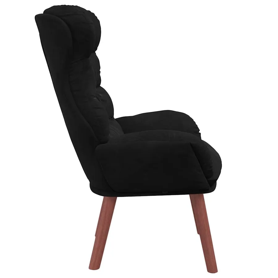 fauteuil Noir 69 x 74 x 93 cm Velours - 5