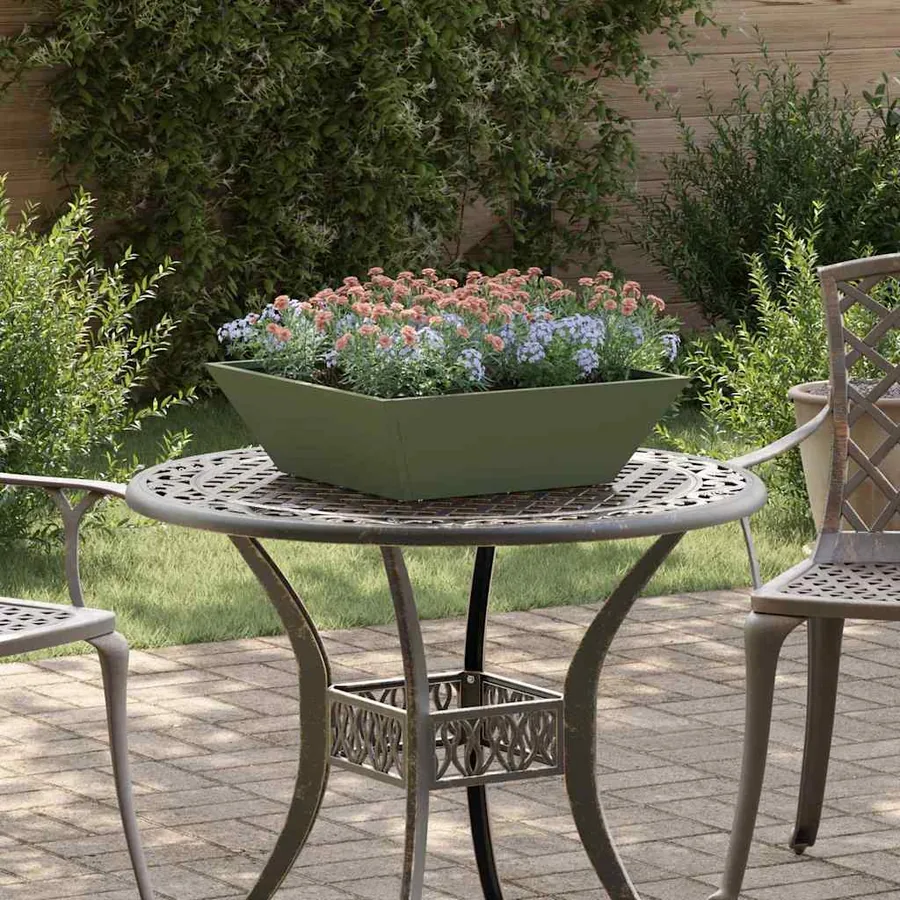 Cache-pot de jardin Vert olive 50 x 50 x 15 cm