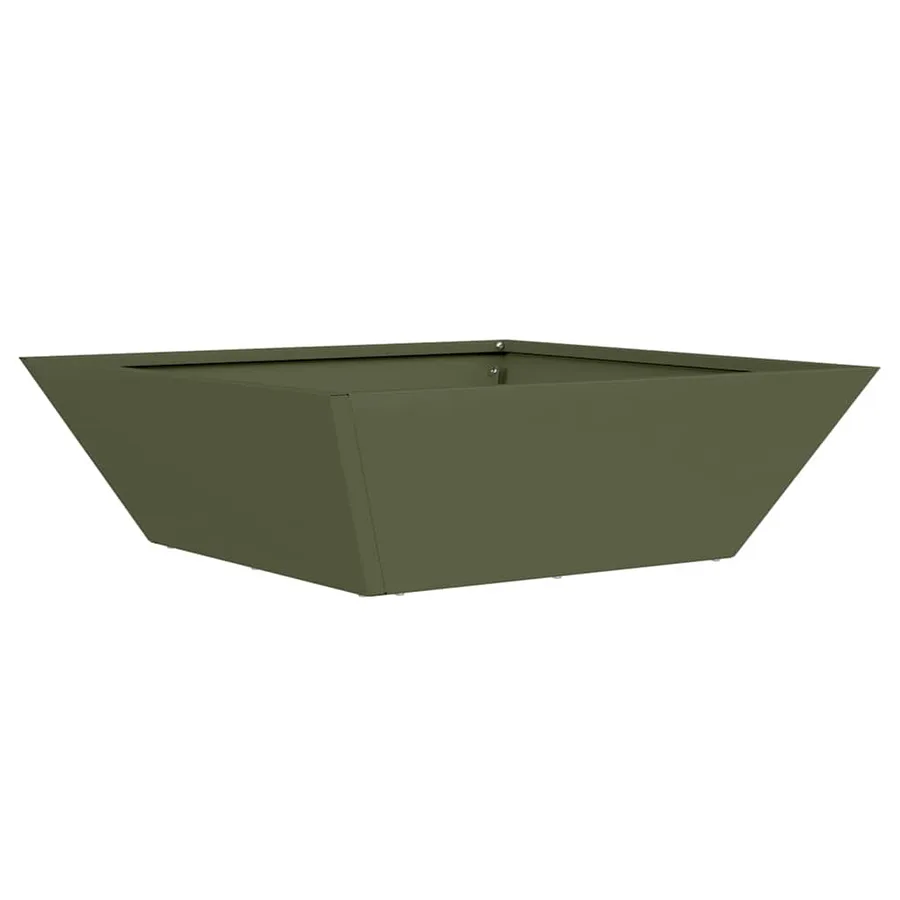 Cache-pot de jardin Vert olive 50 x 50 x 15 cm - 2