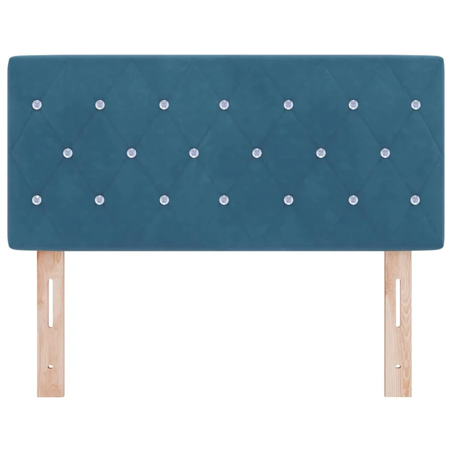 Tête de lit LED avec bandes LED Bleu foncé 90 cm Velours - 5