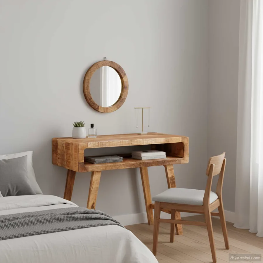 Table de Toilette Marron 90 x 76 x 45 cm Bois de mangue massif