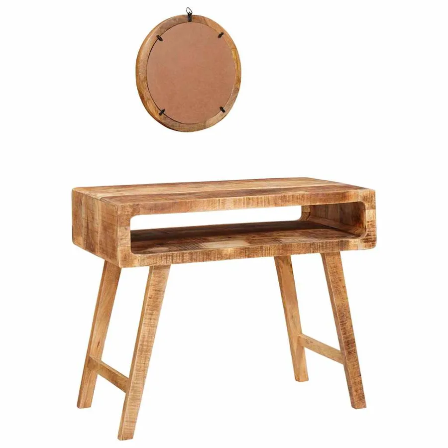 Table de Toilette Marron 90 x 76 x 45 cm Bois de mangue massif - 6
