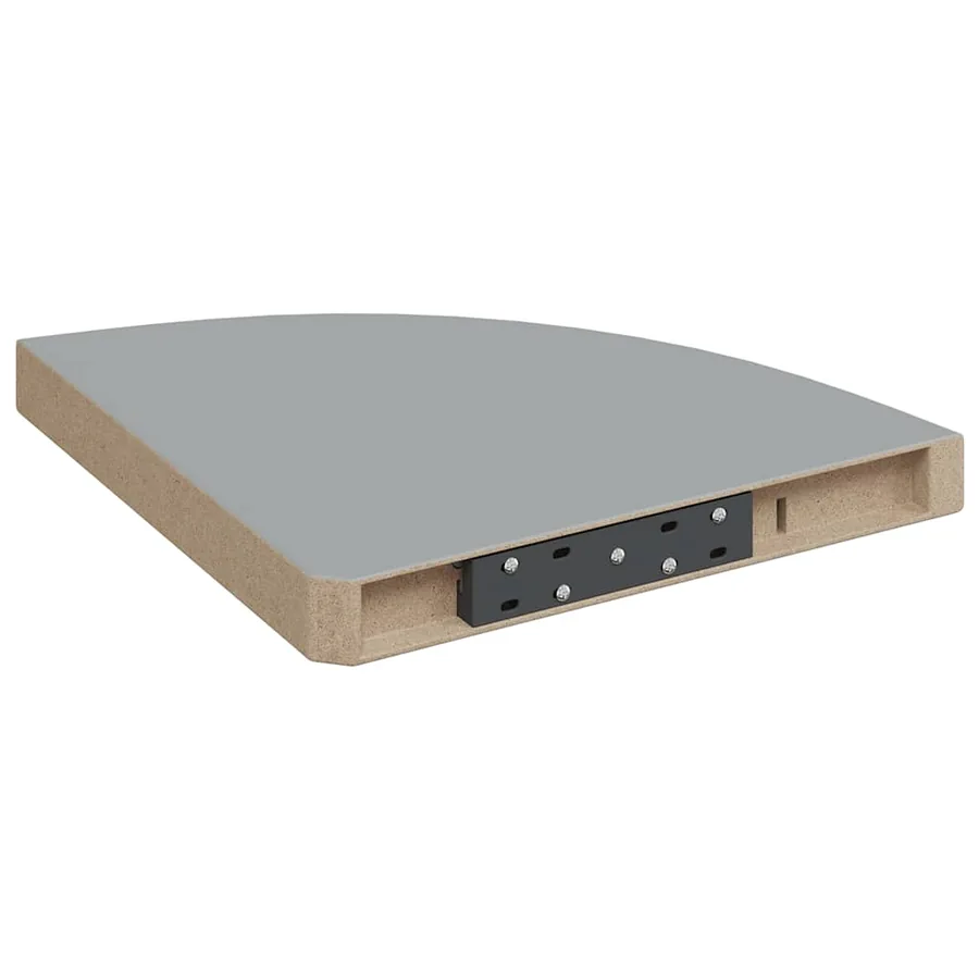 Étagères d'angle flottantes 2 pcs gris 35x35x3,8 cm MDF - 8