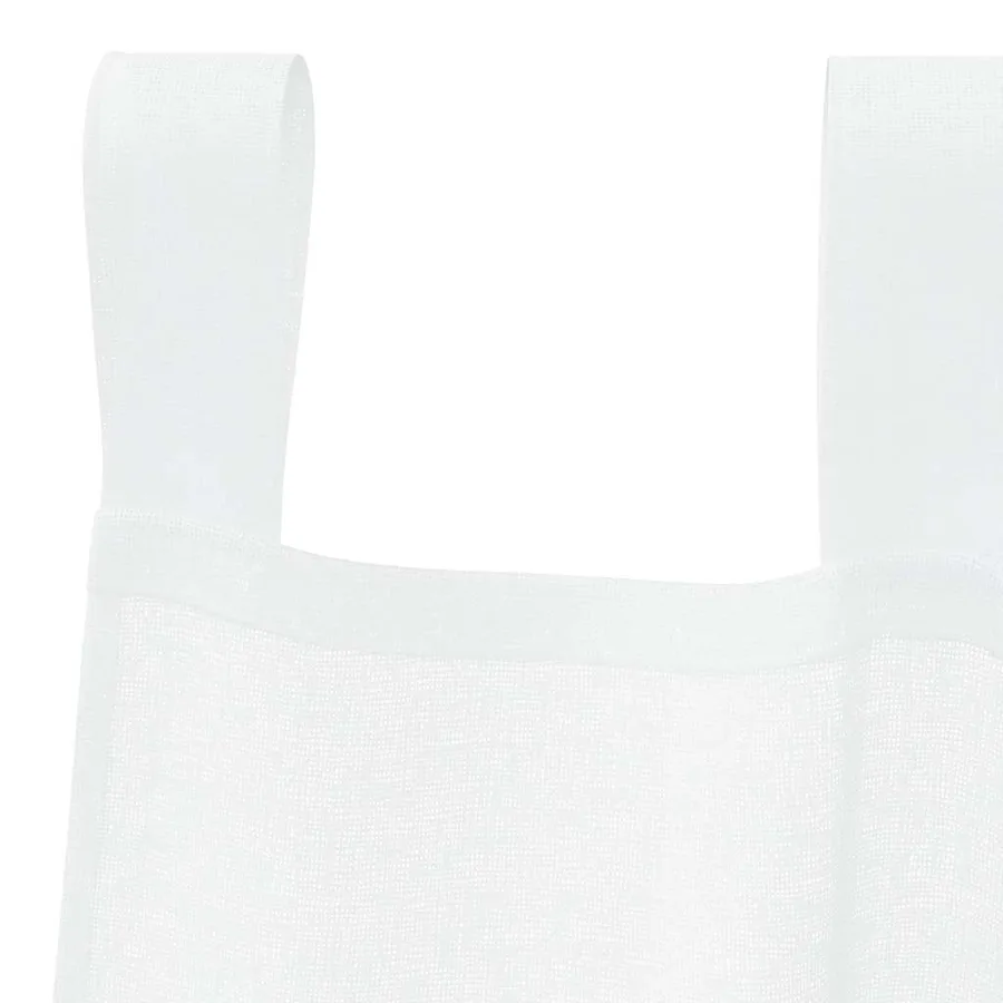 Rideau en Voile 2 pcs Blanc 225 x 140 cm Polyester - 5