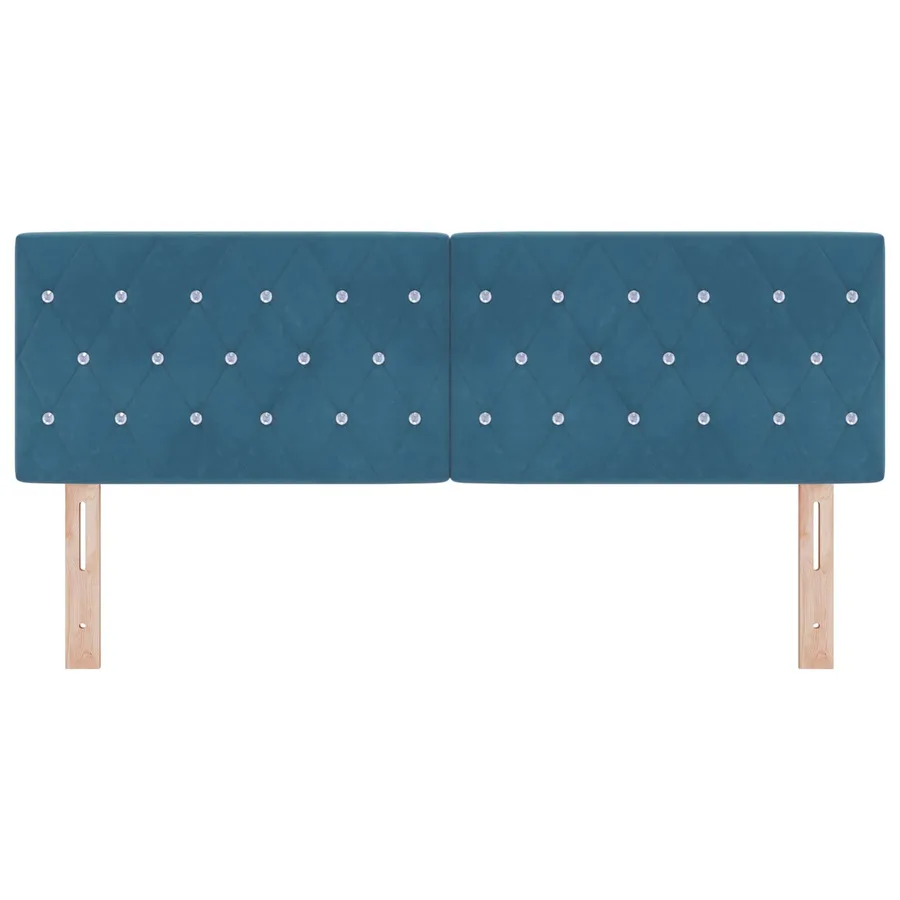Tête de lit Bleu foncé 144 cm Velours - 2