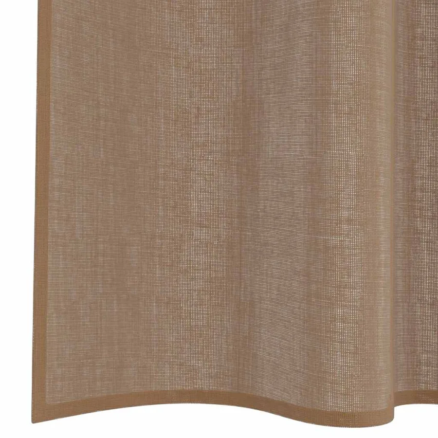 Rideaux en voile à œillets 2 pcs marron clair - 5