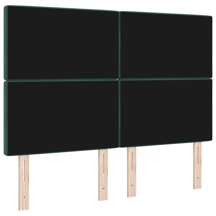 Tête de lit Vert foncé 144 cm Velours - 6