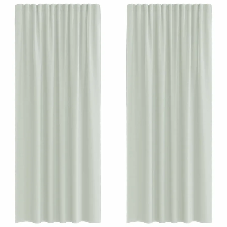 Rideaux en voile à œillets 2 pcs gris clair - 2