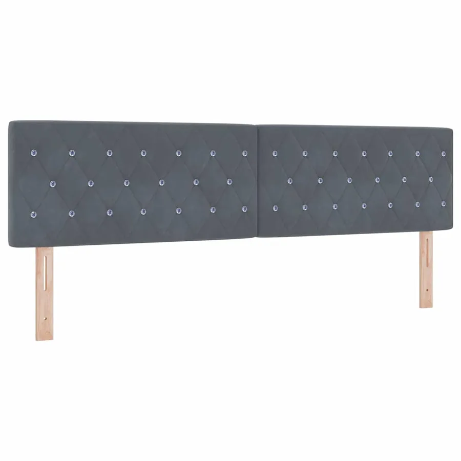 Tête de lit Gris foncé 180 cm Velours - 2