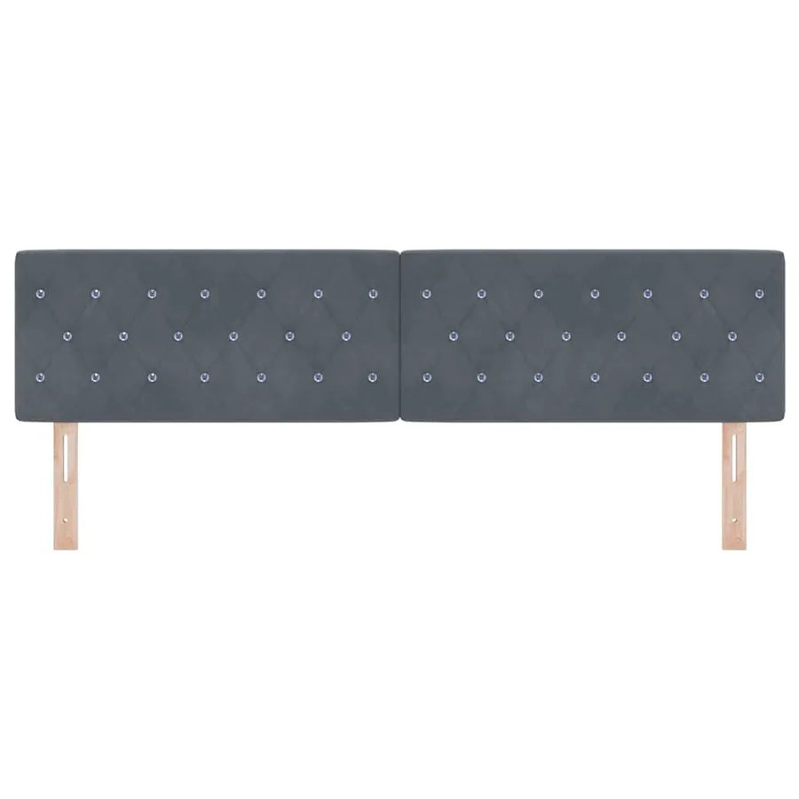 Tête de lit Gris foncé 180 cm Velours - 4