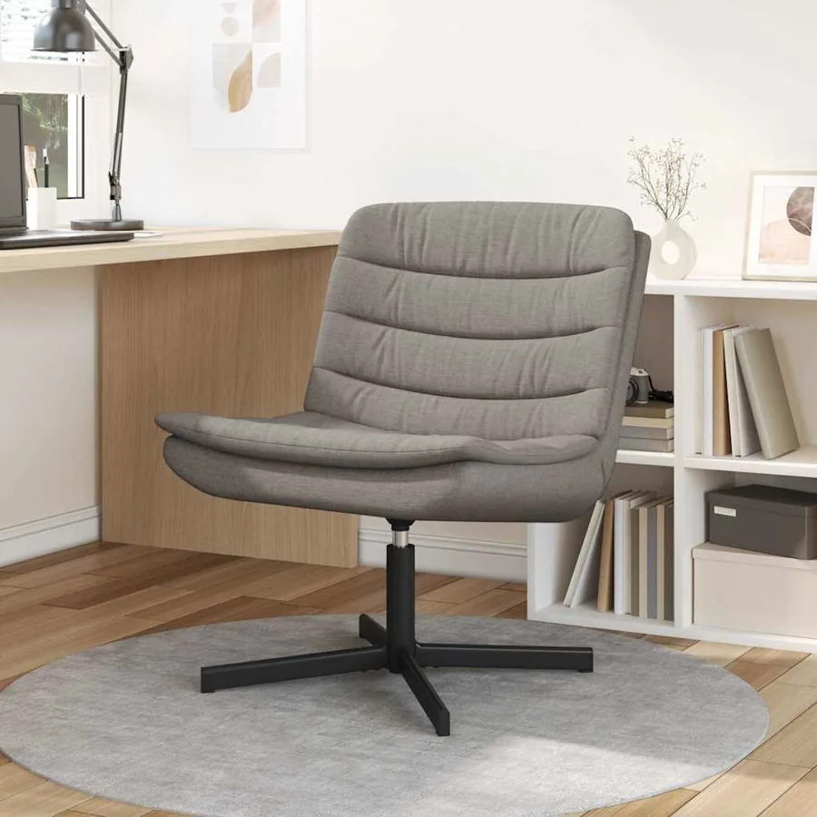 Chaise pivotante Taupe 63 x 75 x 76 cm tissu