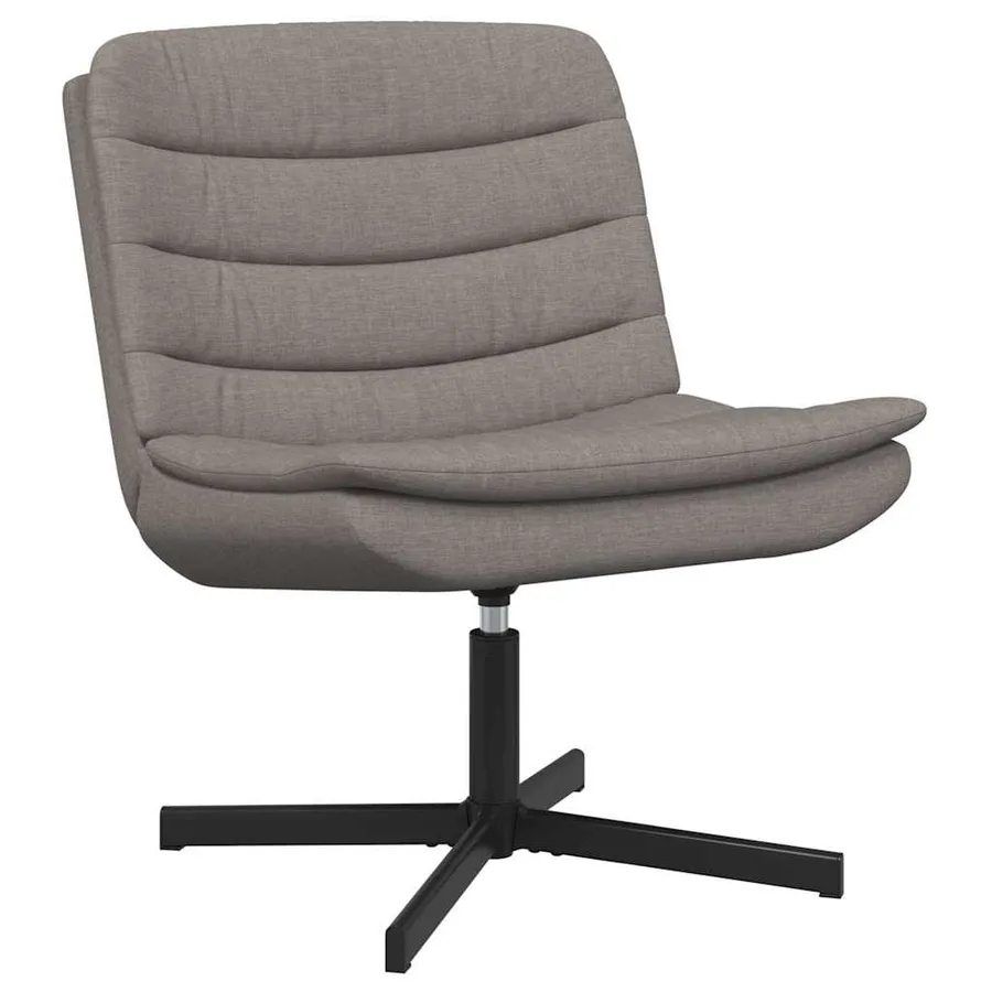 Chaise pivotante Taupe 63 x 75 x 76 cm tissu - 2